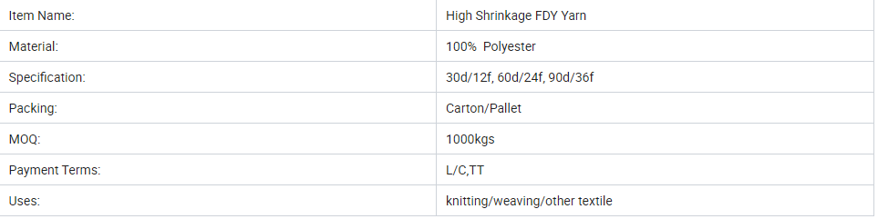 Industrial Grade Virgin Polyester FDY Yarn with GRS Standard