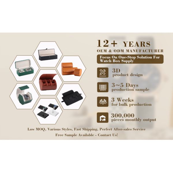 Travel Luxury Leather Watch Boxes Customized Logo Leather Watch Cover Multifunction