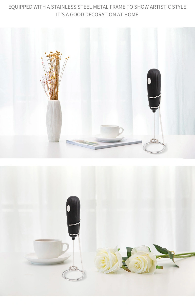 Stainless Steel Coffee Mixer Blender Electric Milk Frother with Stand