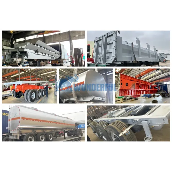 Enhanced Stability U Shape Tri-Axles Self Loading Capacity 60 Tons Stone Transport Dimension Double Tipping Vehicle Hydraulic Dump Side Tipper Semi