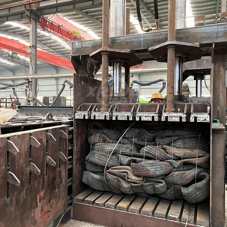 Hot Sale Vertical Hydraulic Scrap Used Tire Baling Bailing Baler Machine for Tyres
