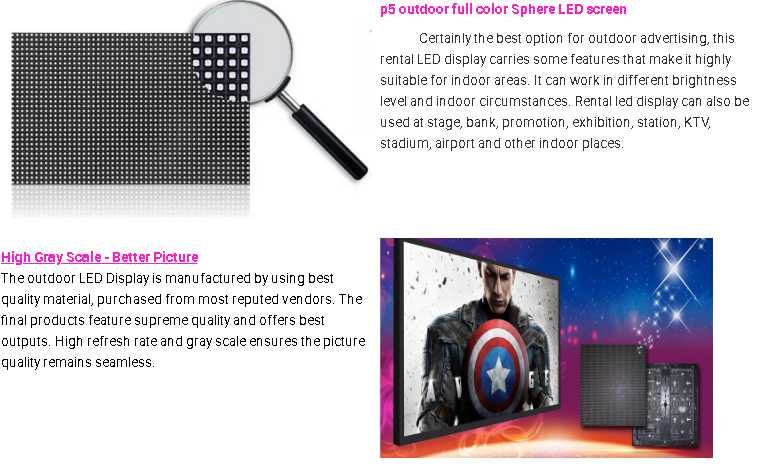 High Brightness Led Outdoor Advertising Screens SMD P5/P4 Wide Viewing Angle