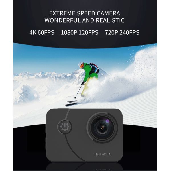 2.0" EIS Touch Screen Digital Camera 30m 4k Waterproof Action Camera Wifi