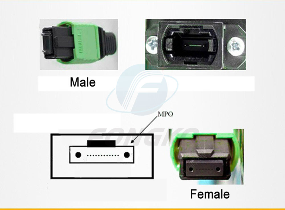 8/12/24 Fiber MTP MPO to LC Fanout Patch Cable for FTTB 0.9mm MPO Connector Type