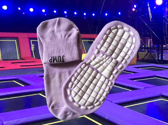 Elevated Sportz reusable grip socks customized size trampoline park socks polyester anti slip socks