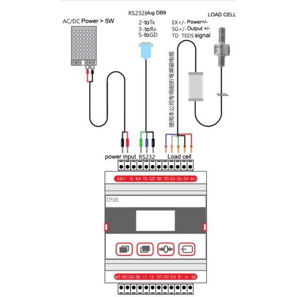 Signal Hole Voltage 10-45AC/DC DST DS056 Load Cell Weight Sensor Controller 4-20mA RS485 Output for Heavy-Duty Weighing