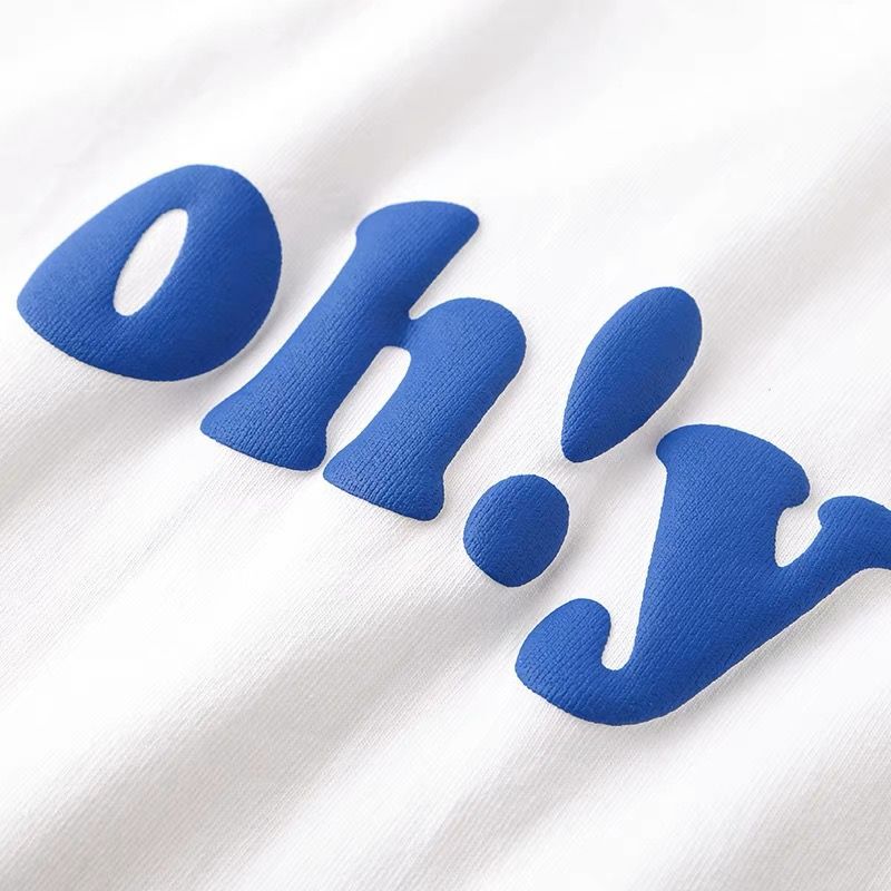 Men's T Shirt with 3d Puff Print and Custom Logo in Heavy Weight 100% Cotton Fabric