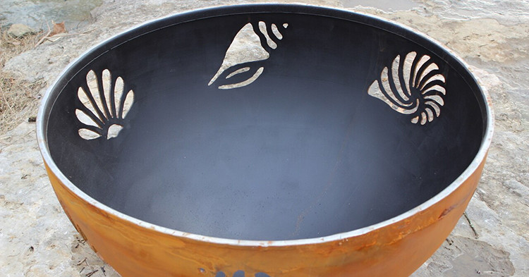 Steel Fire Pit Round Black Outdoor Corten Steel Fire Pit Steel Designer Fire Pit