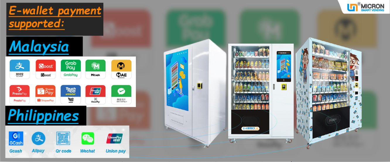 Semi Transparent Screen Media Vending Machine With Cooling System,Large Size Touch Screen Vending Machine Malaysia