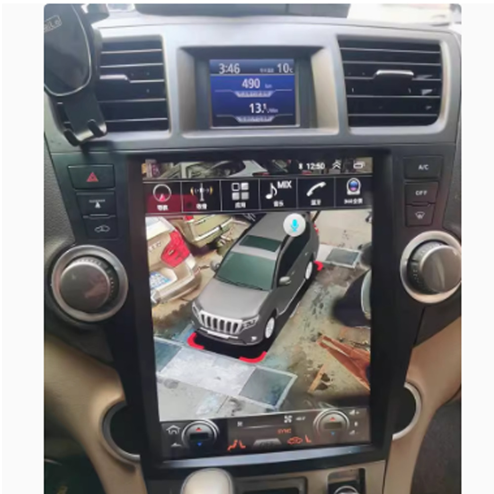 12.1 Inch Android 12 Auto Stereo Navigation For Toyota Highlander 2009-2014