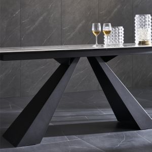 Marble Luxurious 4 6 Seater Extending Dining Table 1100mm Width