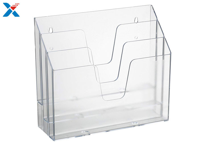 Desktop File Acrylic Desk Organizer For Pencil / Documents Storage