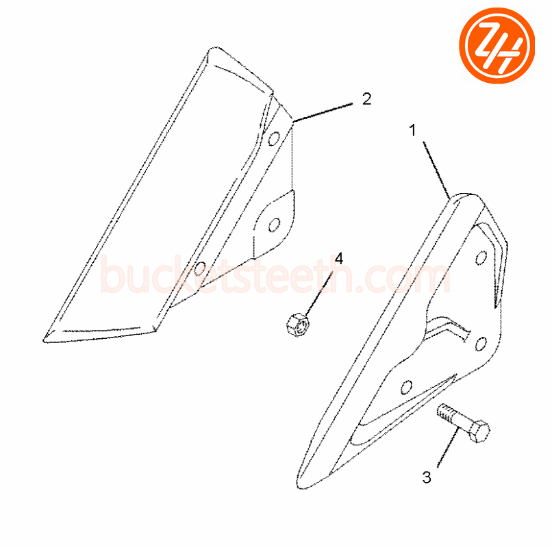 40mm Excavator Side Cutters 7Y0358 Excavator Parts