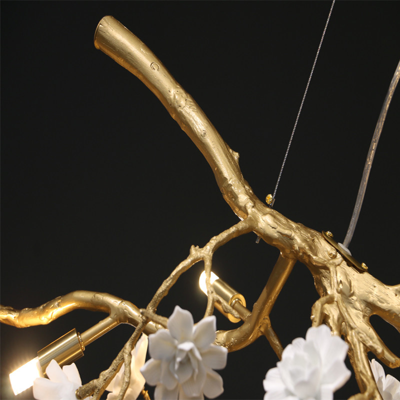 Customized Flower Petal Chandelier 1 - 2 Years Warranty 50000 Hours Lifespan