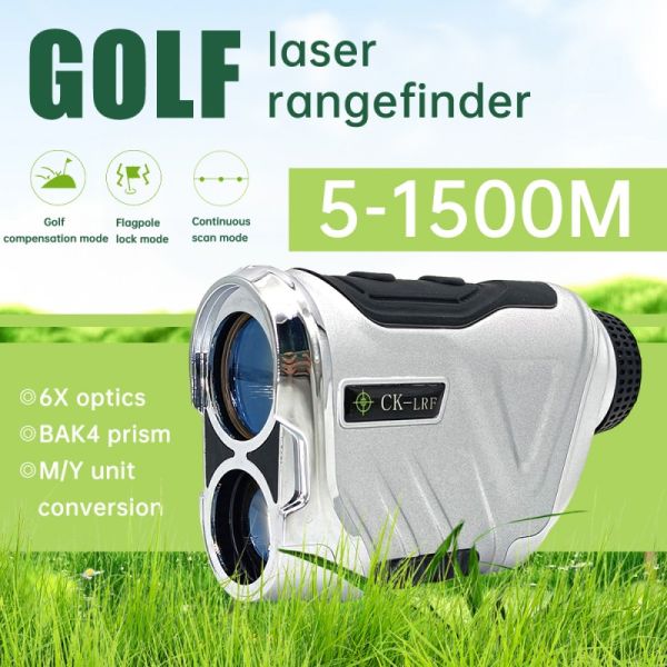 Golf Rangefinder Rechargeable Distance Meter with Slope Switch Flag Lock Vibration and Continuous scan for Hunting