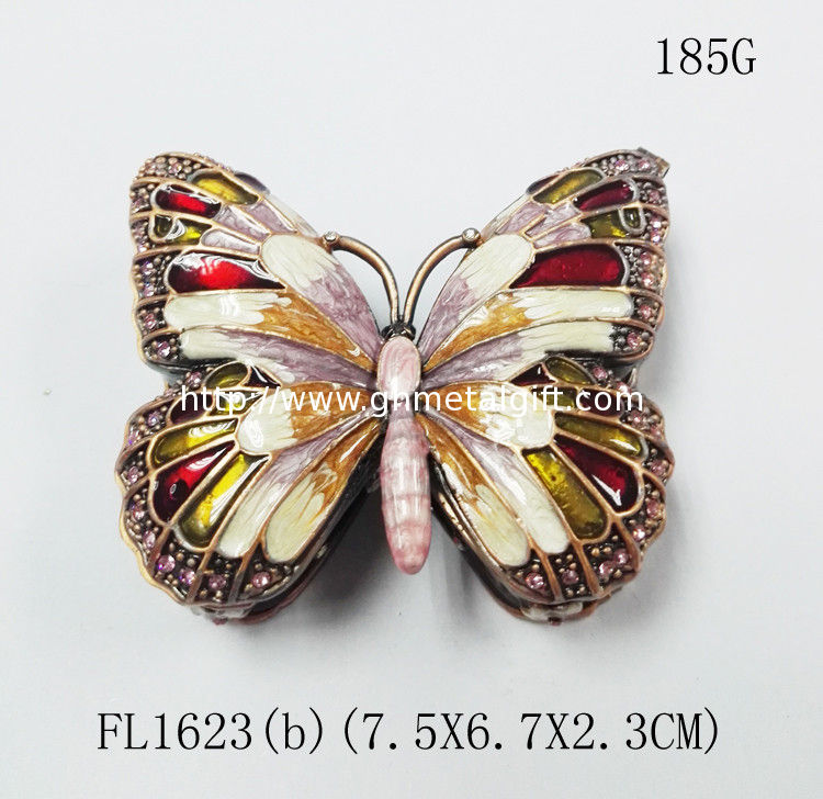 Cute butterfly shape custom portable nice hot sale jewelry box