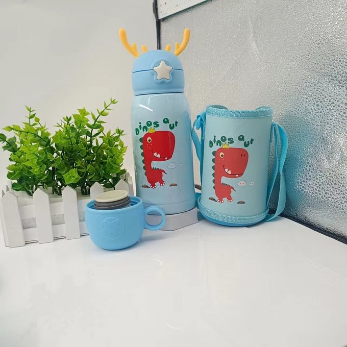 Kids Water Bottle For School With Straw Lid , 16 Oz Stainless Steel Insulated Water Bottle For Kids