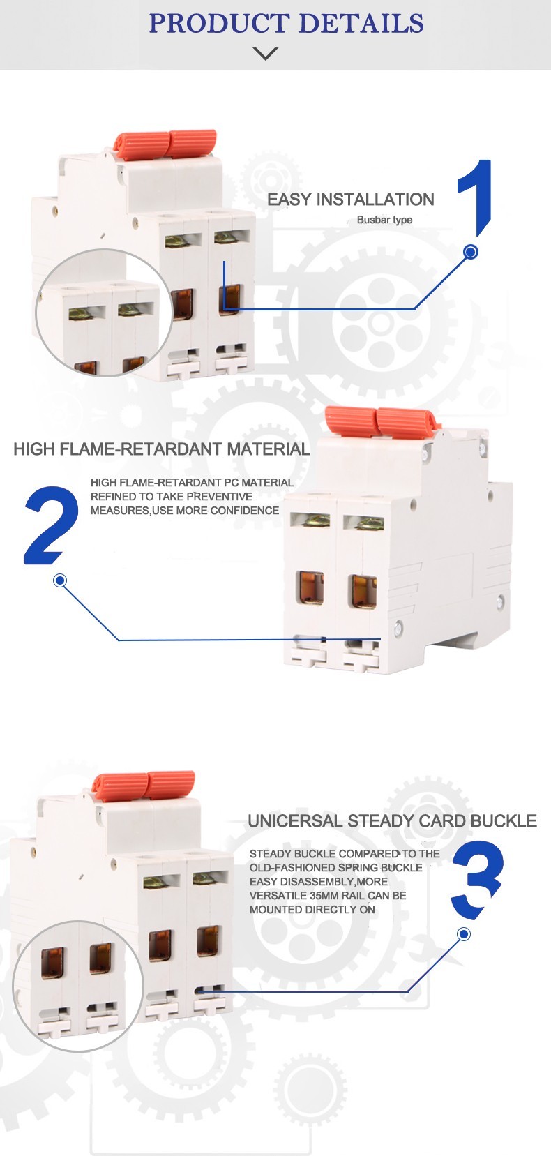 CE 4 Pole 25a 30ma Type A RCCB Protected Circuits breaker