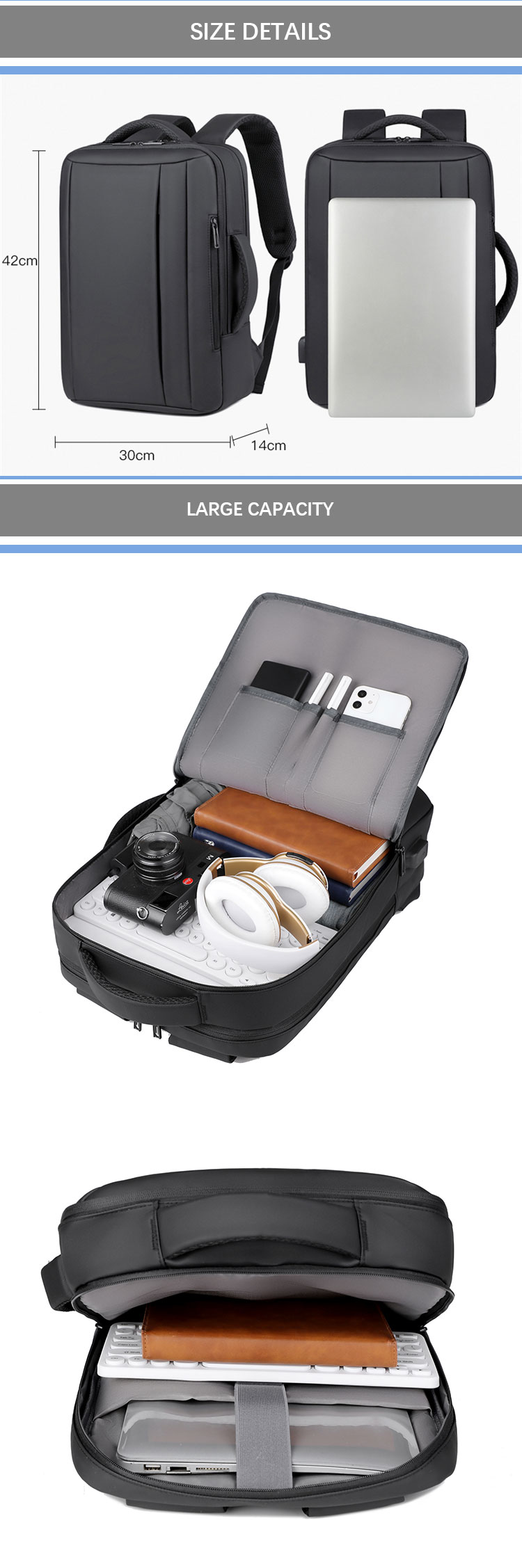 Sympathybag Hot Selling Multi-Functional Business backpack Waterproof Laptop Bags Briefcase for Male