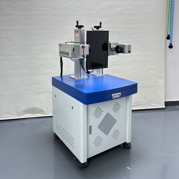 Dual-Head Laser Marking Machine with 20W/30W/50W Fiber Laser and 110mm x 110mm Marking Area for High-Speed 7000mm/s Precision