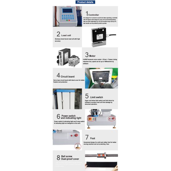 Computer Servo Universal Tensile Strength Testing Machine Tape Tester Celtron Load Cell