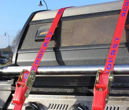 4 Inch Winch Strap With Flat Hook Heavy Duty Ratchet Strap WLL 5400lbs Flatbed Cargo Control Products