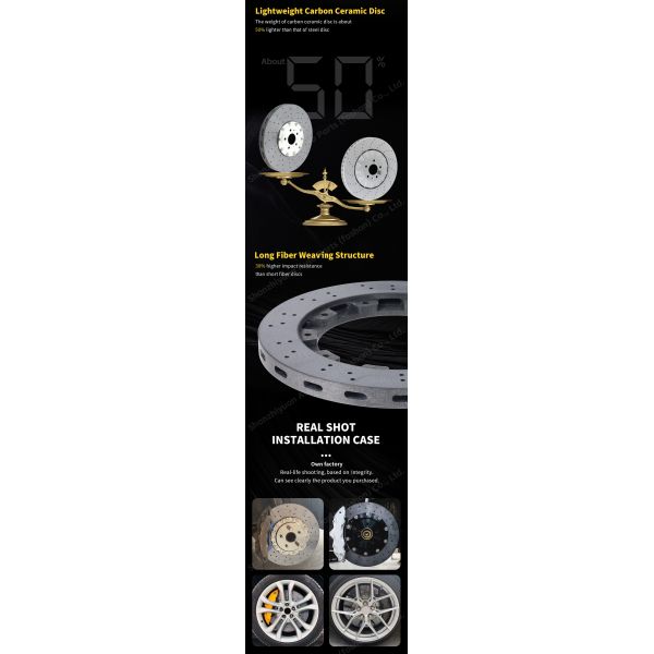 Heur Brake Carbon Ceramic Disc For Audi Q5 Q6 Q7 Upgrade 380*28mm Rear Set