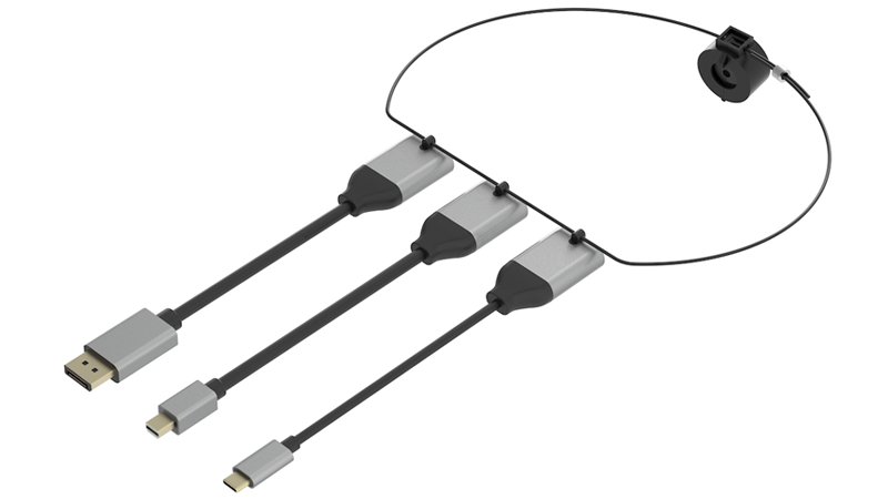 MT-0308C Multi Functional ProAV Docking Station Adapter Ring For Conference System Cable Mounting Clips