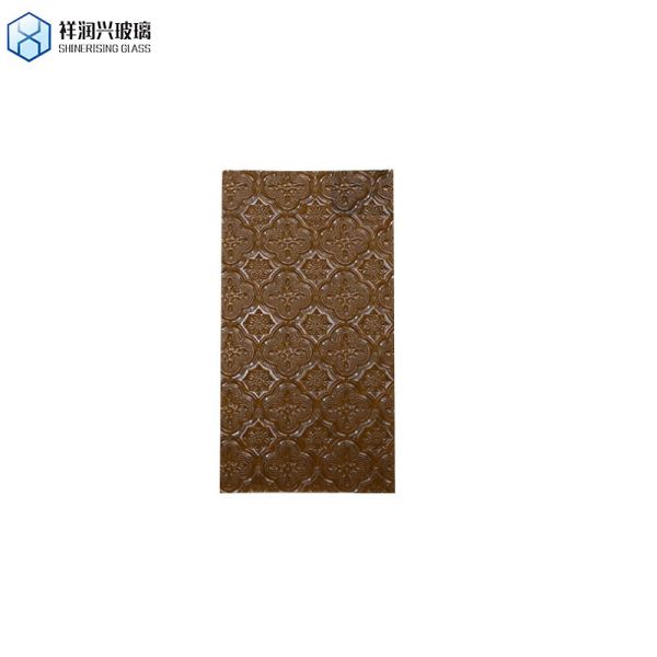 Solid Color Brown Glass Jar with Coated Paint and Embossed Bubble Pattern