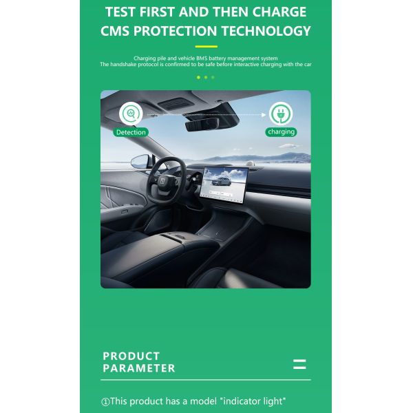 GBT DC Portable EV Charger 9A/2KW Output Power with Temperature Protection 9-Hole Prophylactic Condition