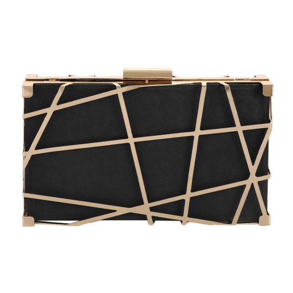 OEM ODM Gold Geometric Lines Square Purse Frame