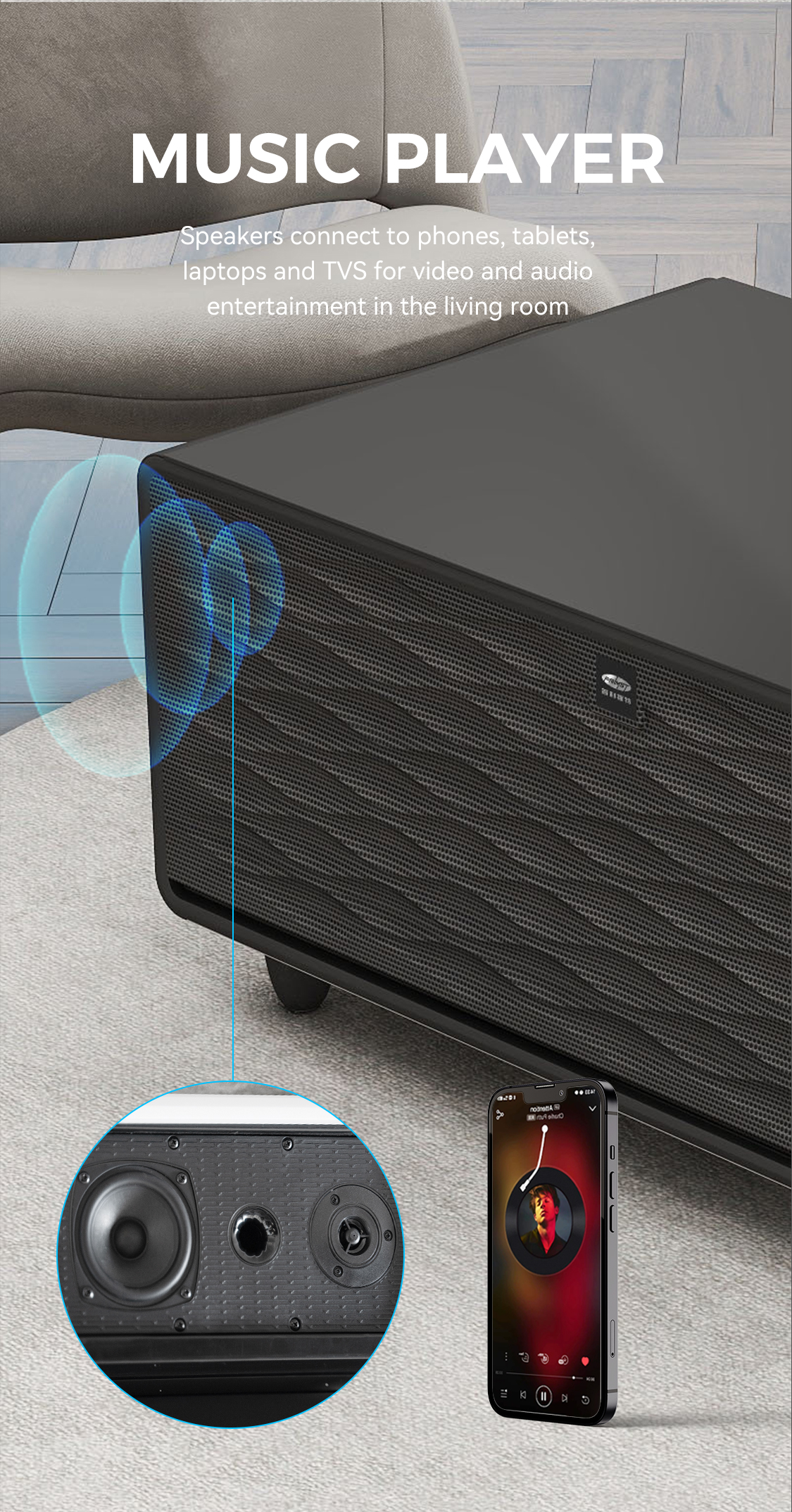 Private Mold Mini Fridge Intelligent Touch Screen Control Table for Beverage Storage