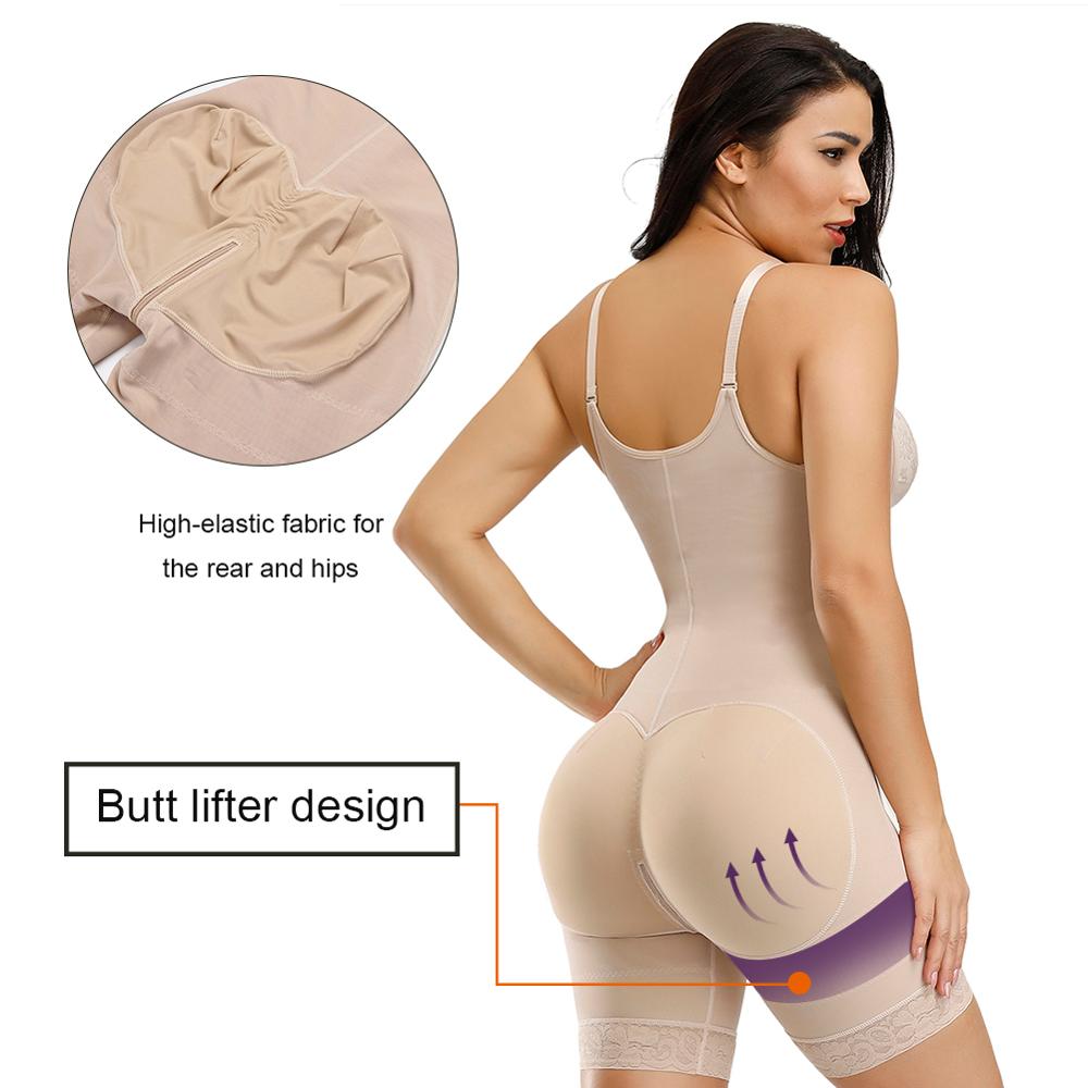 2000 HEXIN Women's Full Body Shaper Shapewear Colombian Bodysuit Tummy Control Butt Lifter