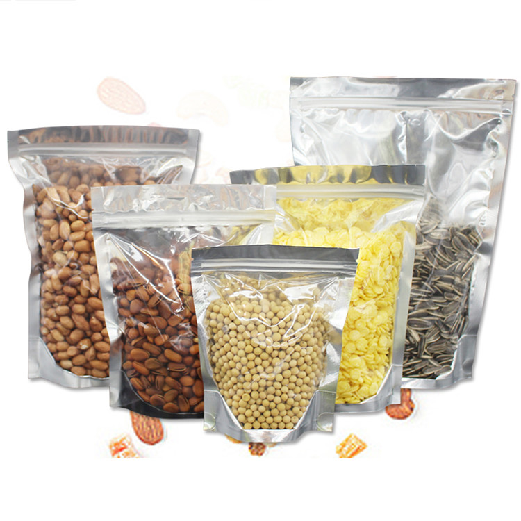 3 sides heat sealed k top foil lined food grade plastic packaging bags for beef jerky