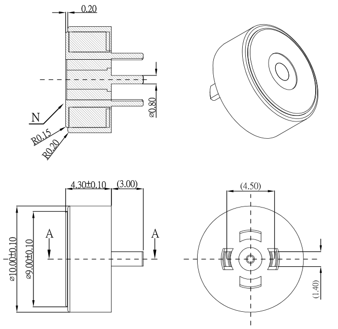 Custom DC Magnetic Power Cable Connector For Medical Equipment