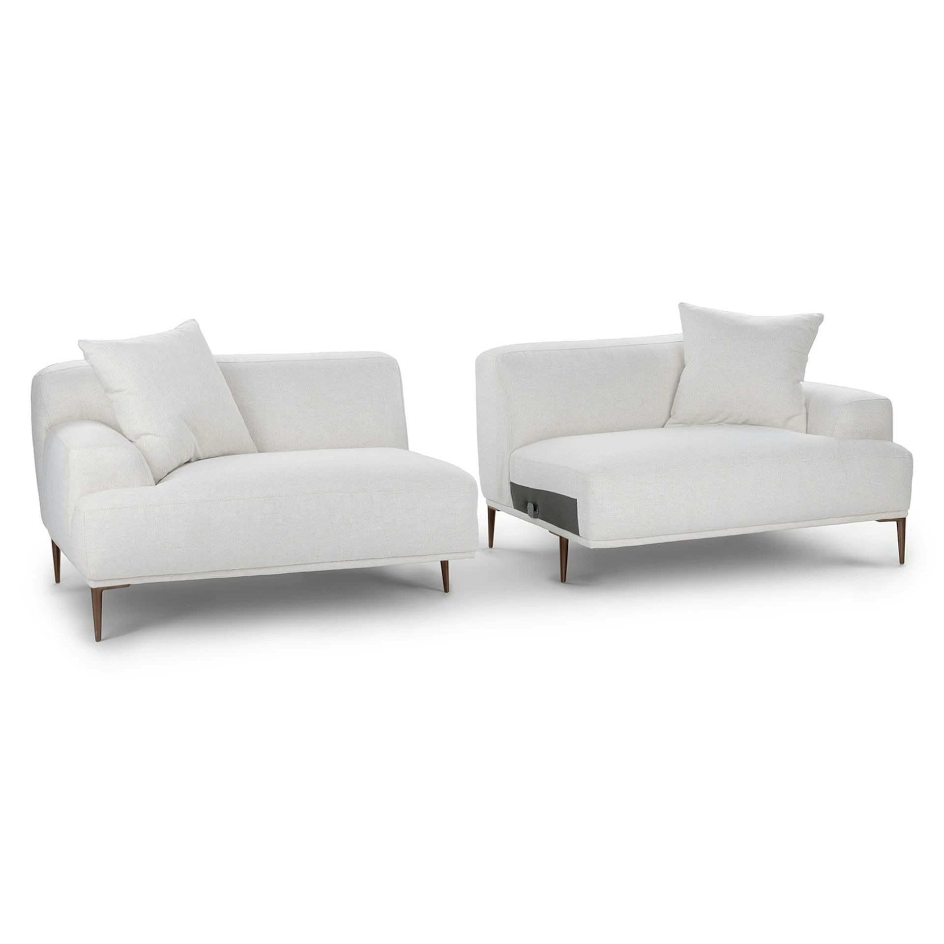 5 Star Hotel Luxury Modular Linen Fabric White Sectional Sofa For Room