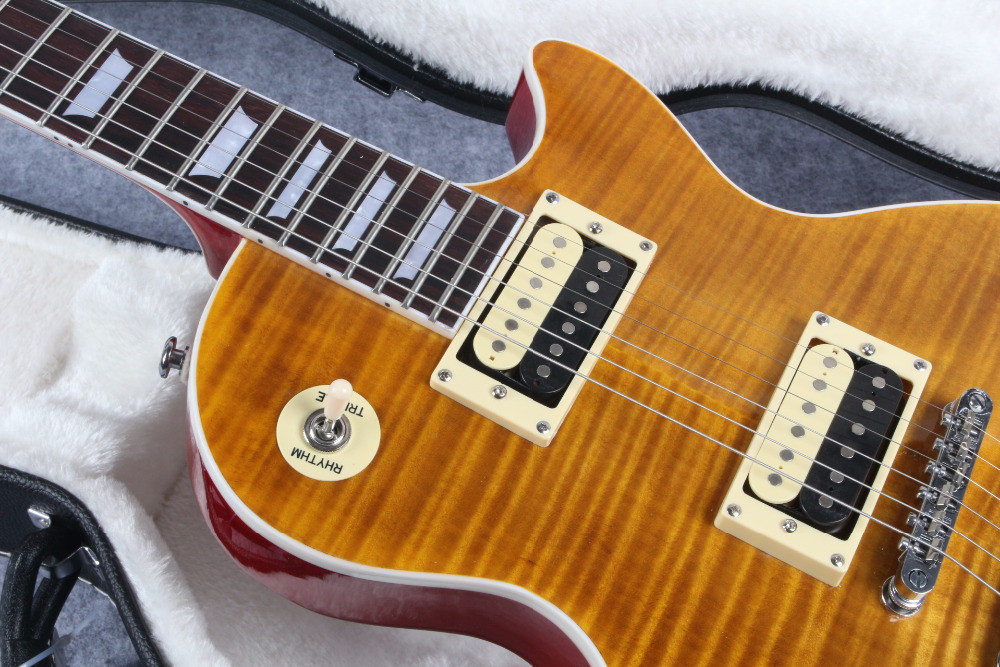 Slash 1959 Les standard Reissue tiger flame electric guitar, Slash signature LP guitar ems free shipping