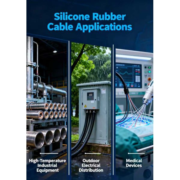 High-Temperature Resistant Flexible Silicone Cable with Corrosion Resistance and Customizable Size for Industrial Applications
