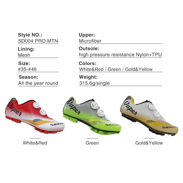 Sports Safety MTB Cycling Shoes , Mountain Bike Cycling Shoes Easy Adjustment