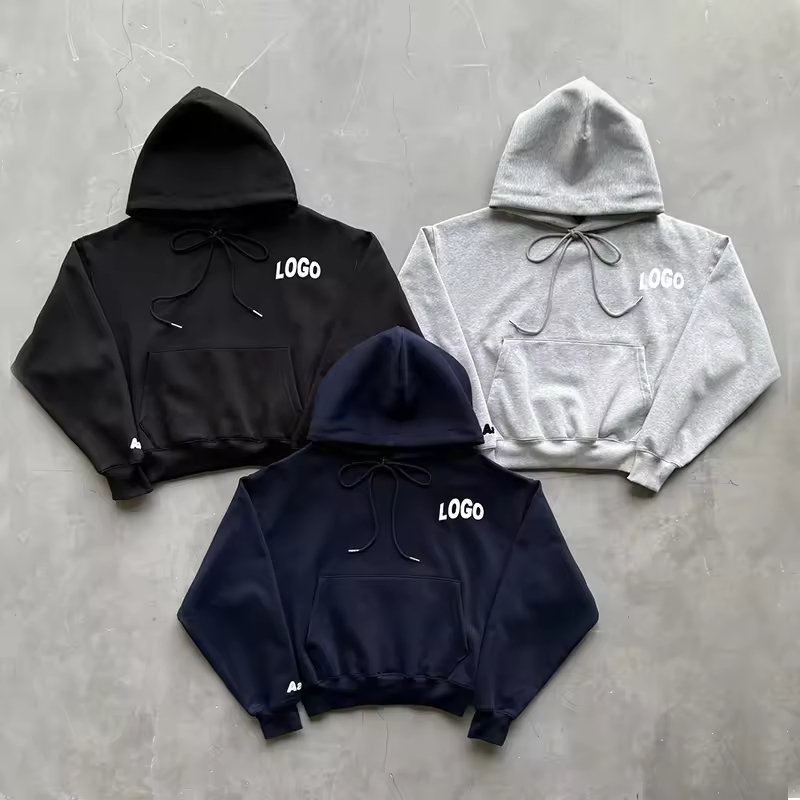 Custom Oversized Casual High Quality Pullover Hoodie Drop Shoulder Fleece Heavy Cotton Chenille Embroidery Hoodies Manufacturers