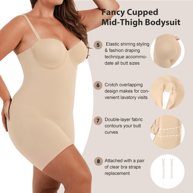 Standard Thickness Shapewear HEXIN Tummy Control Body Suit for Firm Waist Cinching