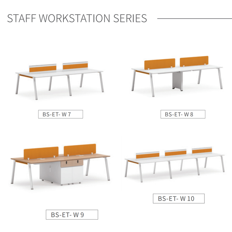 Wooden Workstations Computer Desk 4 Seated Staff Desk Office Cubicles Zoned Workstations