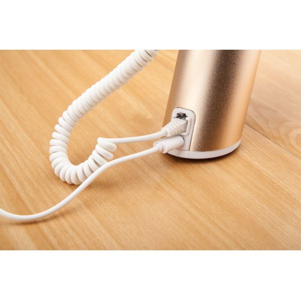 COMER mobile phone anti-theft display stand cellphone alarm bracket display with charging cable