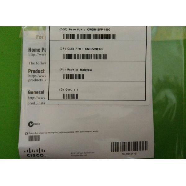 80KM 1.25Gb/s 3.3V Optical Fiber Module CWDM-SFP-1590 1590nm Wavelength