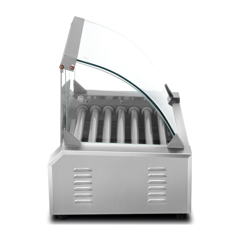 Steel Commercial Snack Food Equipment Hot Dog Making Machine Dual Temperature Control