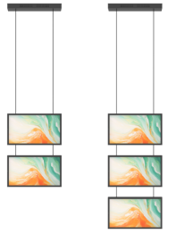 27 Inch FHD Window LCD Display 2000nits Hanging Mount