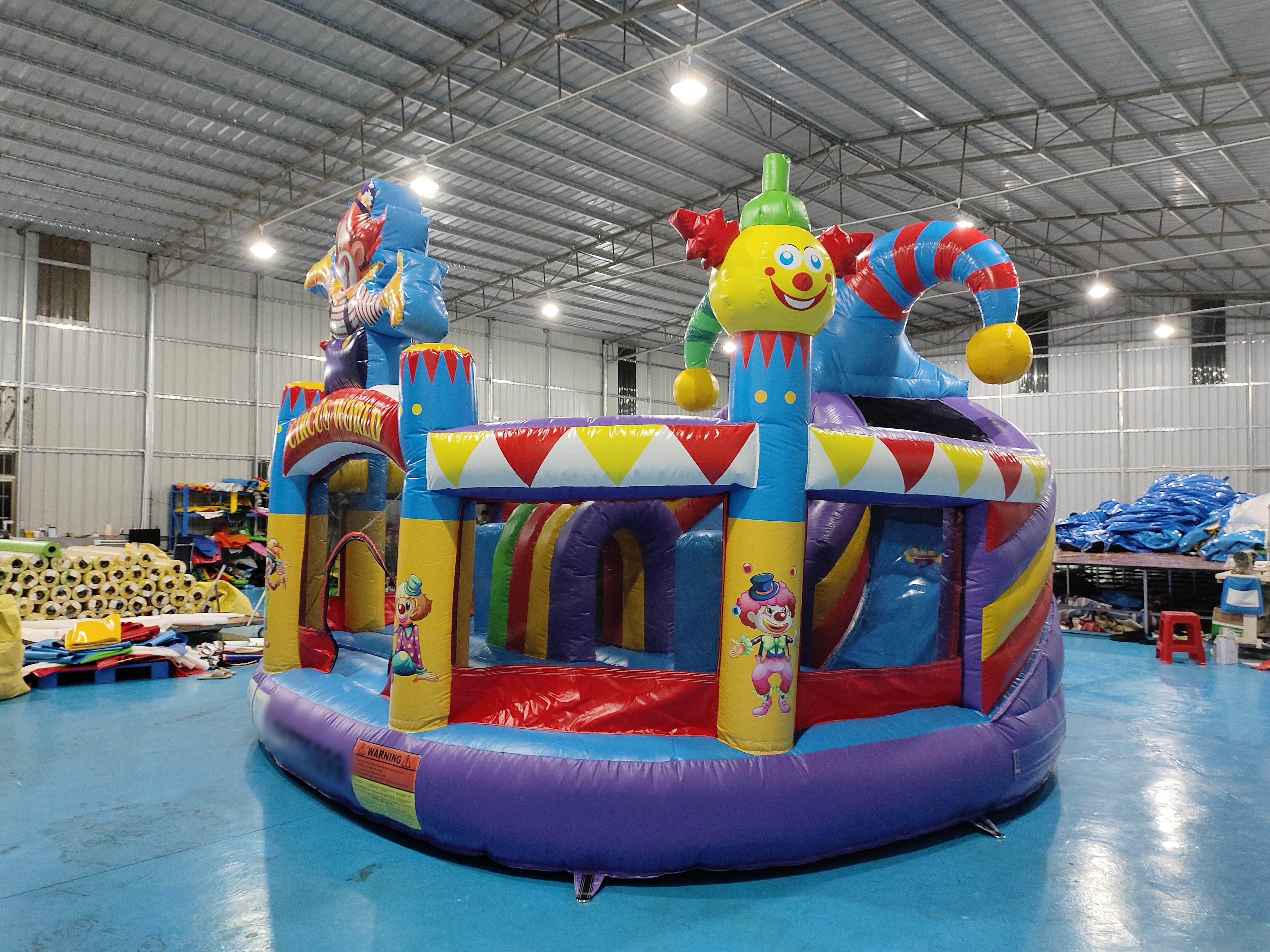 New Design Inflatable Castle Inflatable Bounce House With Slides Clown Circus Inflatable Combo For Party For Kids