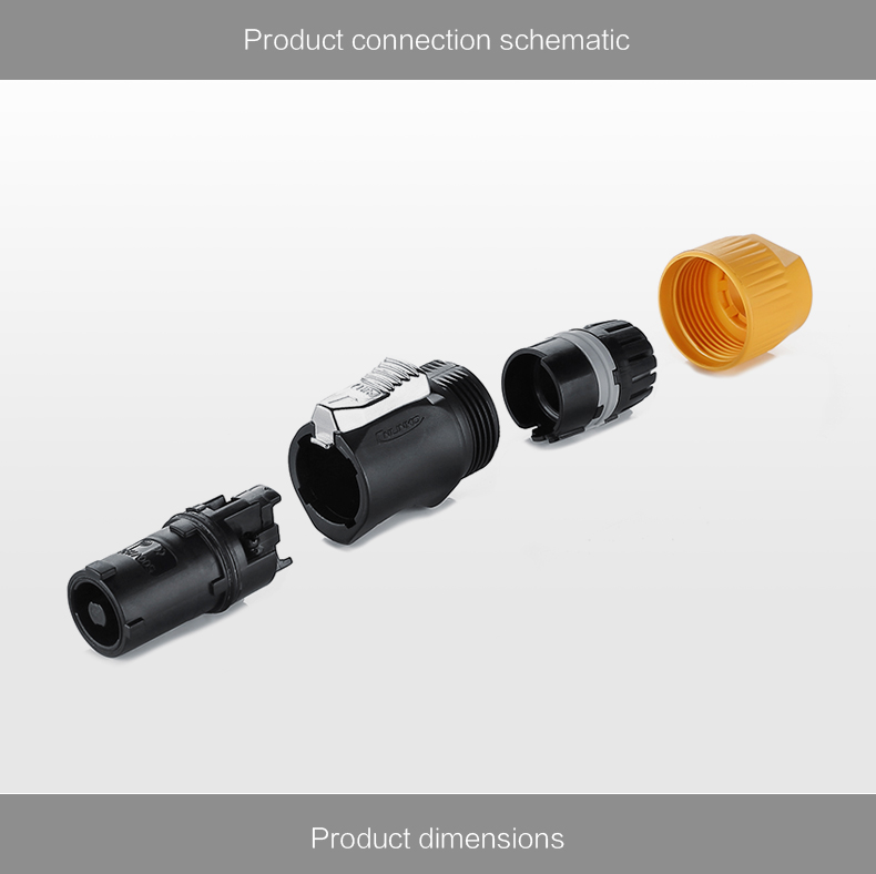 M24 YF-24 3 Pin Socket Plug IP68 Powercom Outdoor Cnlinko Male Waterproof Connector