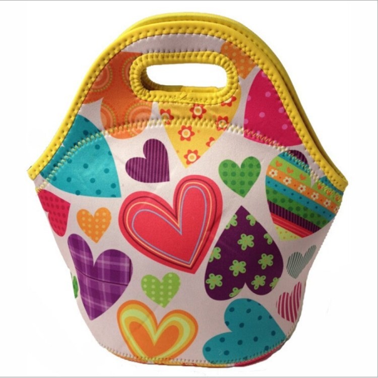 Factory price 2-5mm neoprene cooler bag portable picnic insulated bag reusable lunch bag portable tote for food carry case