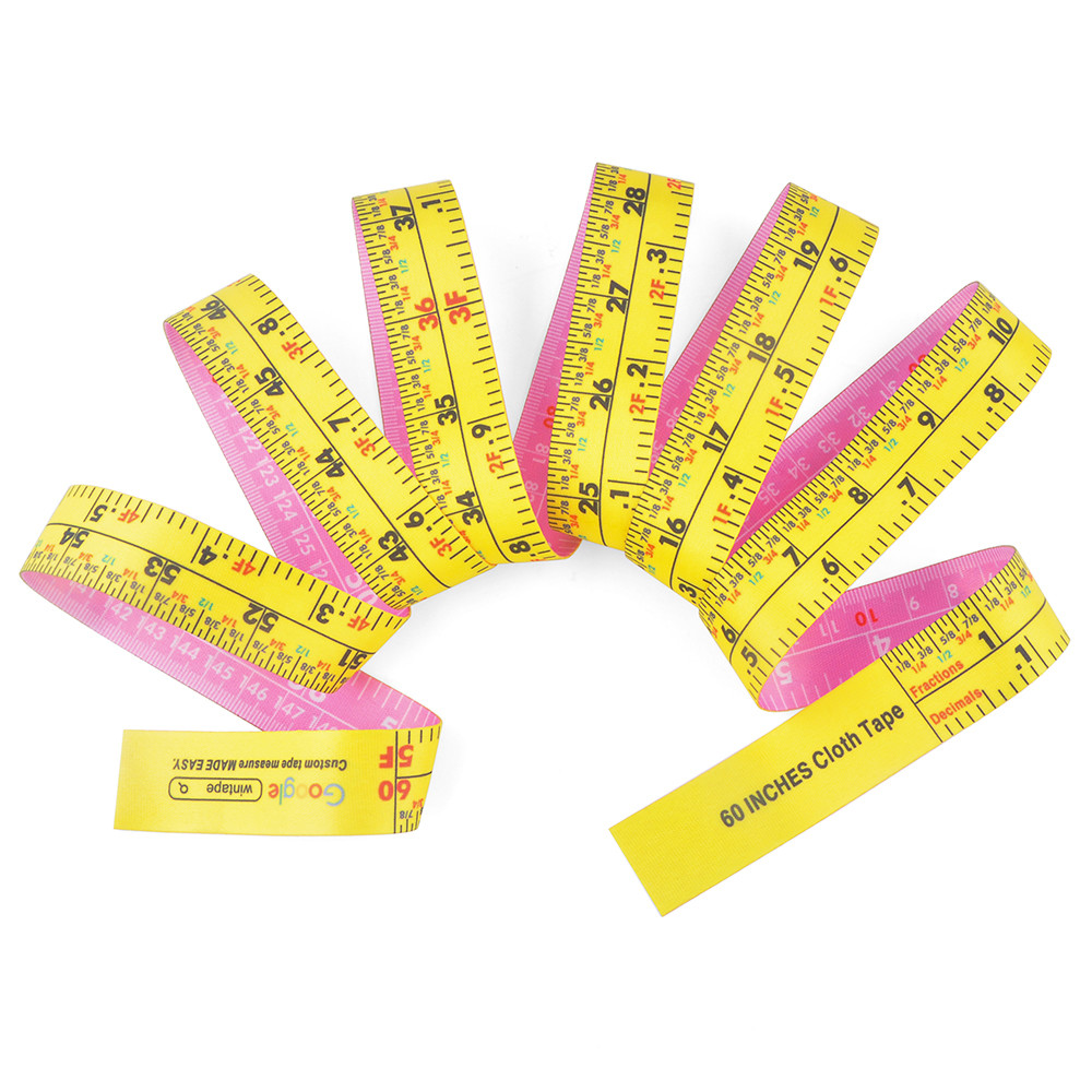 1.5m Lightweight Clothing Tape Measure Portable Measuring Objects Fabrics With Decimal Fraction